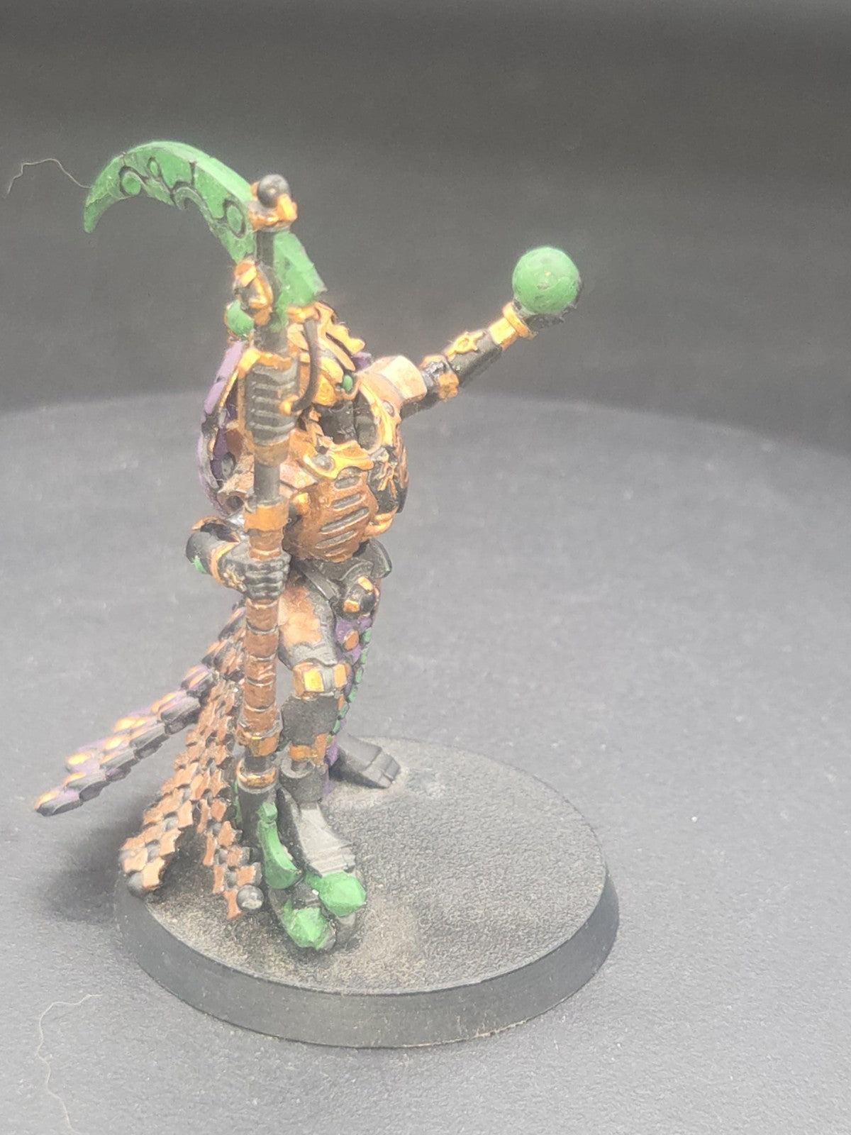 Necron Overlord with Resurrection Orb + Voidscythe - Warhammer 40K well painted3