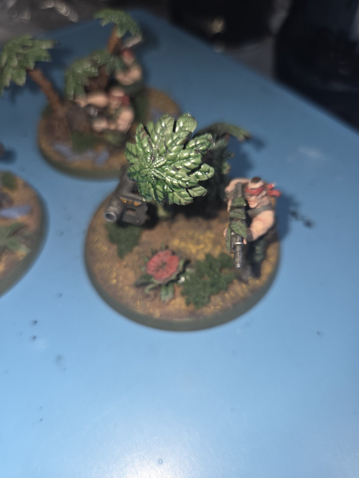Warhammer 40K Well painted & Based Astra Militarum Catachan Heavy Weapon Squad2