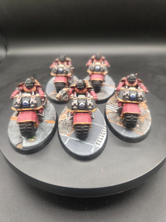 BLOOD ANGELS 5 Scout Bike Tabletop Ready Warhammer 40K 1