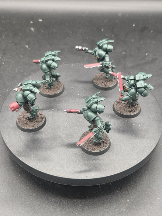 Warhammer 40K Space Marine Dark Angels Jump Pack intercessors x5 Tabletop Ready1