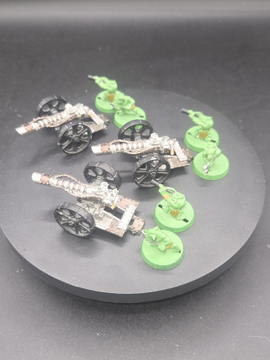Warhammer 40k Orks Zzap Gun with Grot Crew x3 Metal OOP - Mek Gunz1