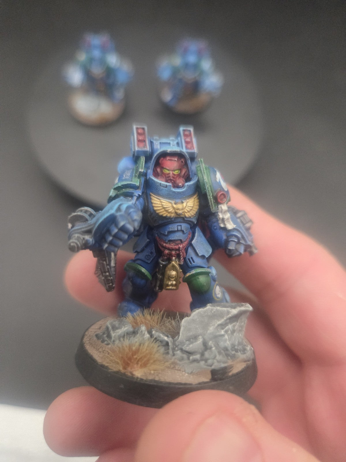 Warhammer 40k Space Marines Ultramarines Primaris Aggressors x3 Painted5