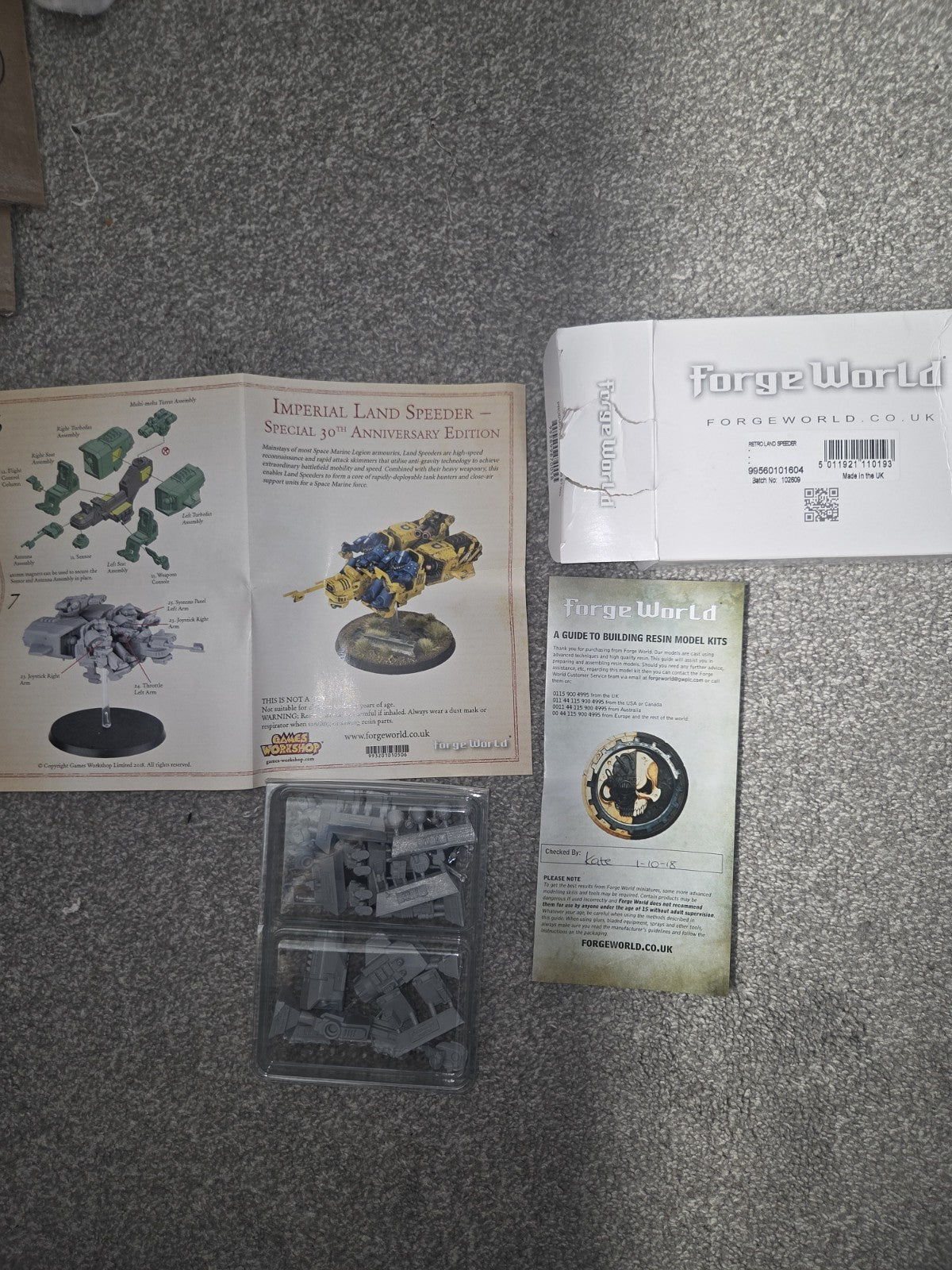 Games Workshop Warhammer 40k 30th Anniversary Retro Land Speeder Forgeworld NiB0
