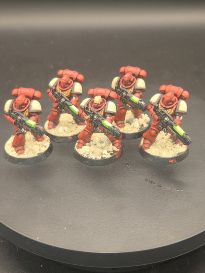 Well Painted Squad of 5 Hellblasters Miniatures - Warhammer 40k Blood Angels0