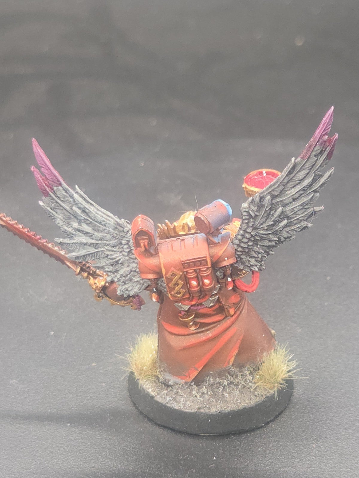 Tabletop Ready Warhammer 40k Blood Angels Sanguinary Priest. Kitbash wings2