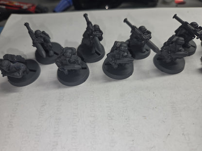 x5+ Steel Legion Missile Launcher Heavy Weapons Team Metal Warhammer 40K see des4