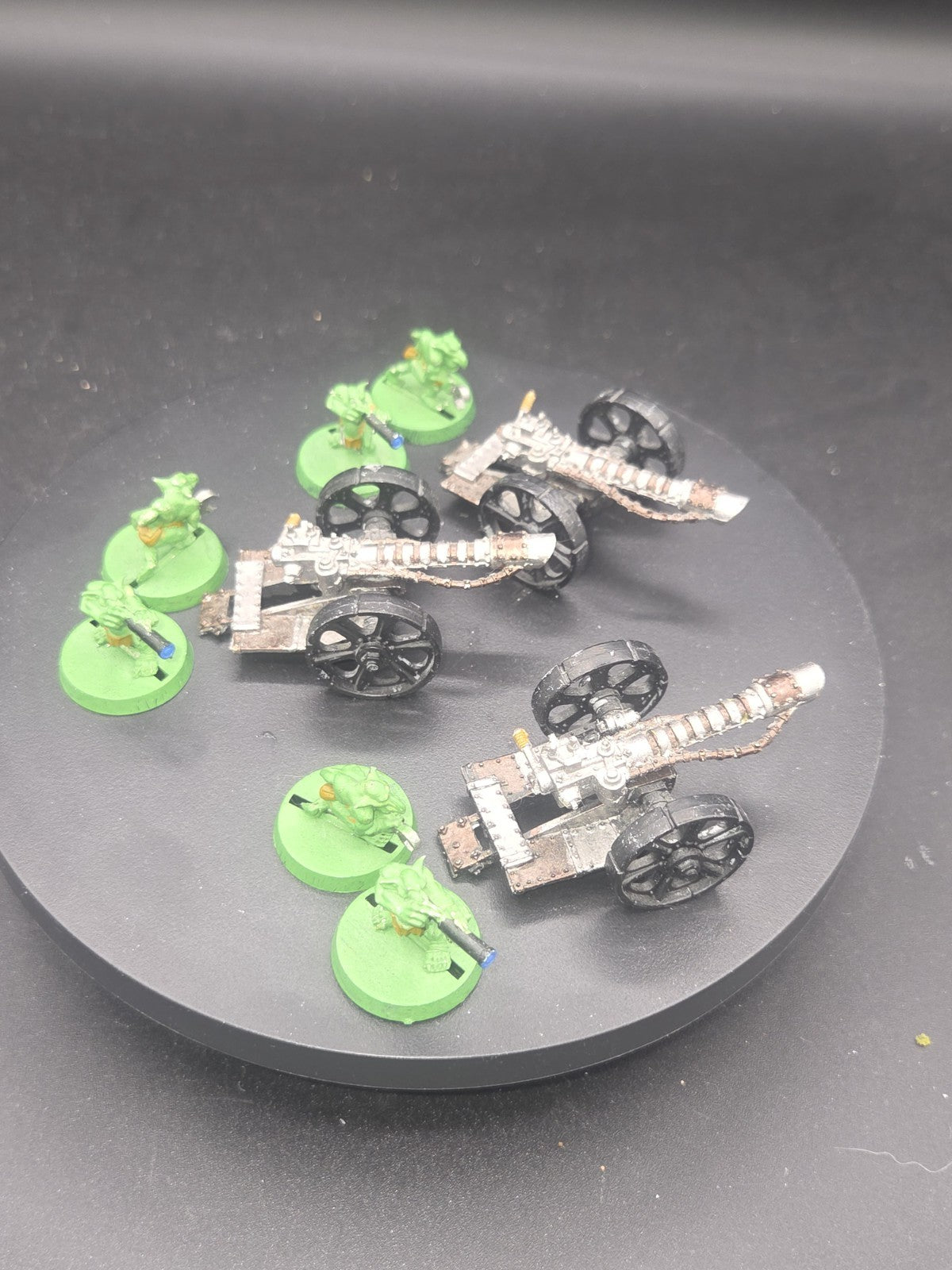 Warhammer 40k Orks Zzap Gun with Grot Crew x3  Metal OOP - Mek Gunz3