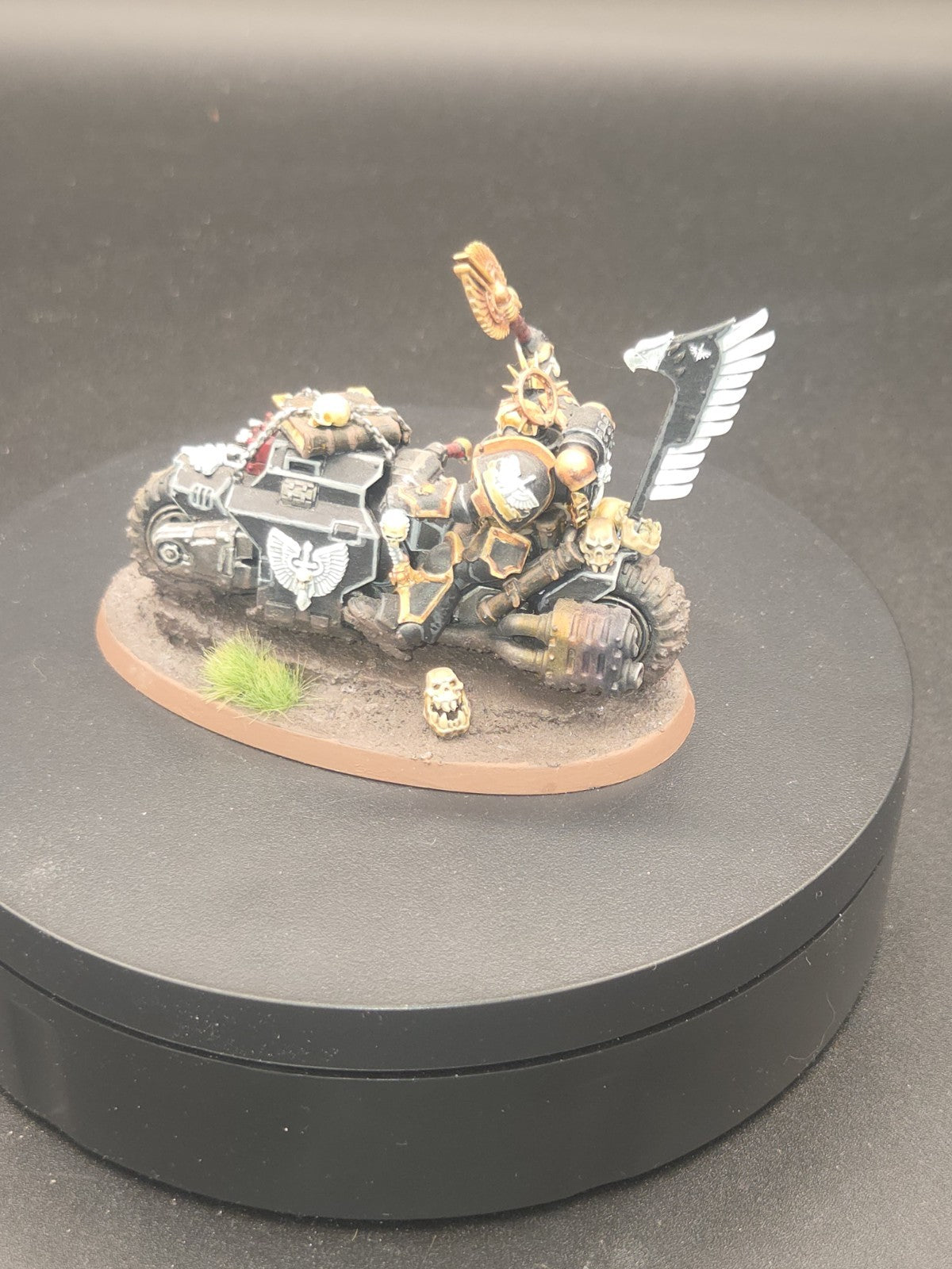 Primaris Chaplain on Bike Well painted Kitbashed DA Ravenwing 2