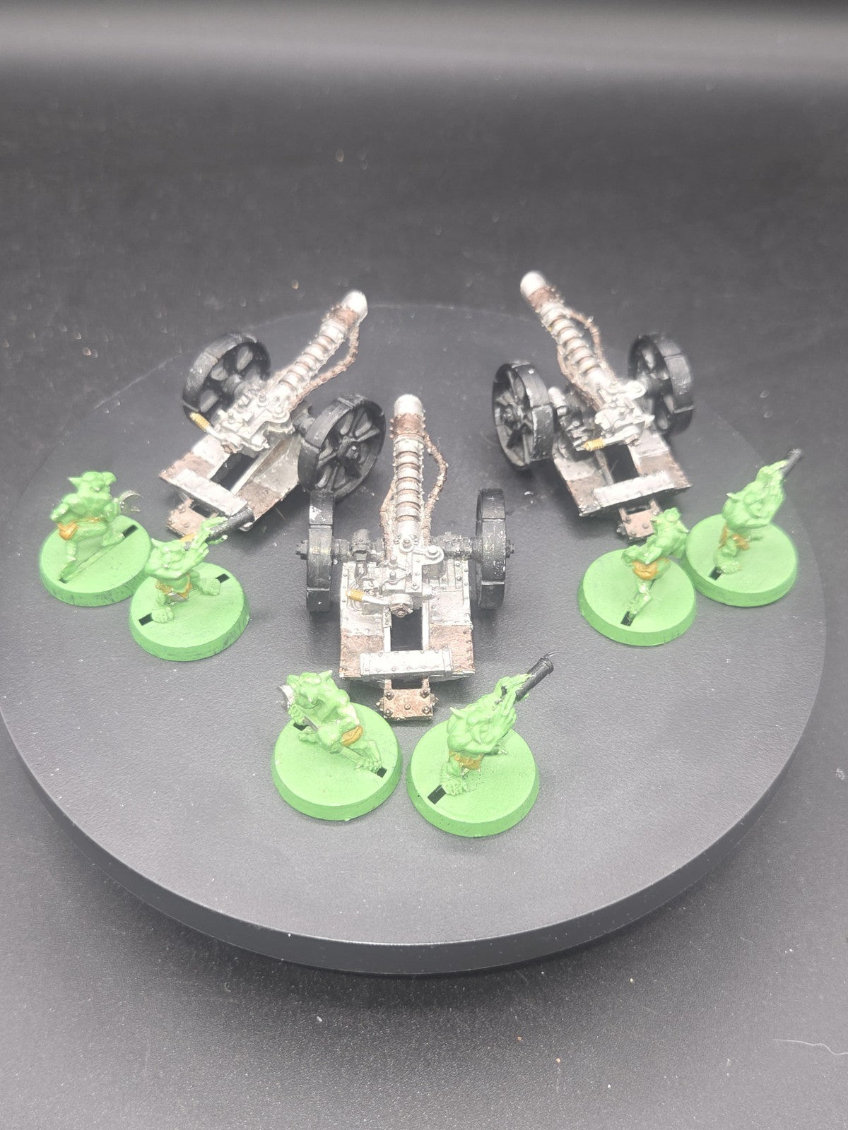 Warhammer 40k Orks Zzap Gun with Grot Crew x3  Metal OOP - Mek Gunz2