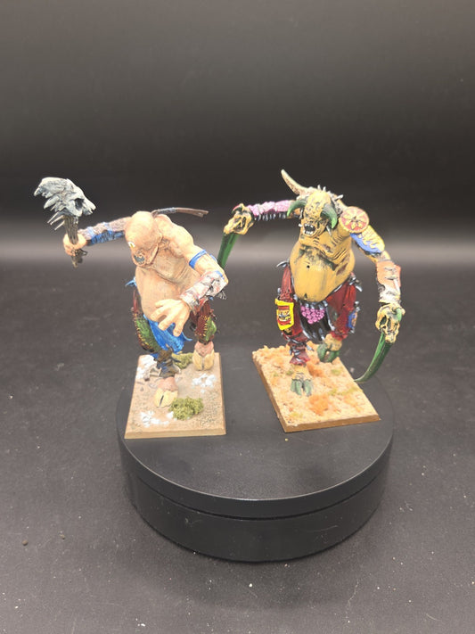 Warhammer Ogre Kingdoms Sons of Behemat Gargants x2 Tabletop Ready Painted 0
