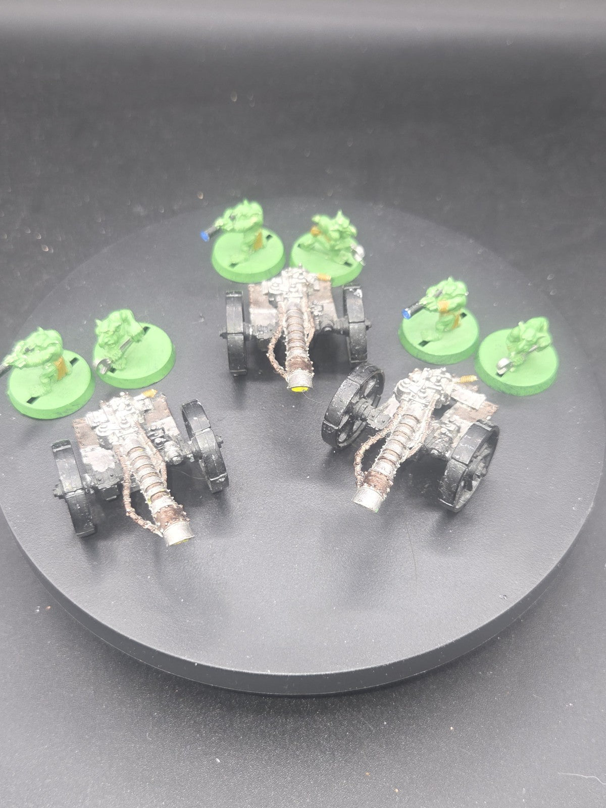 Warhammer 40k Orks Zzap Gun with Grot Crew x3  Metal OOP - Mek Gunz0
