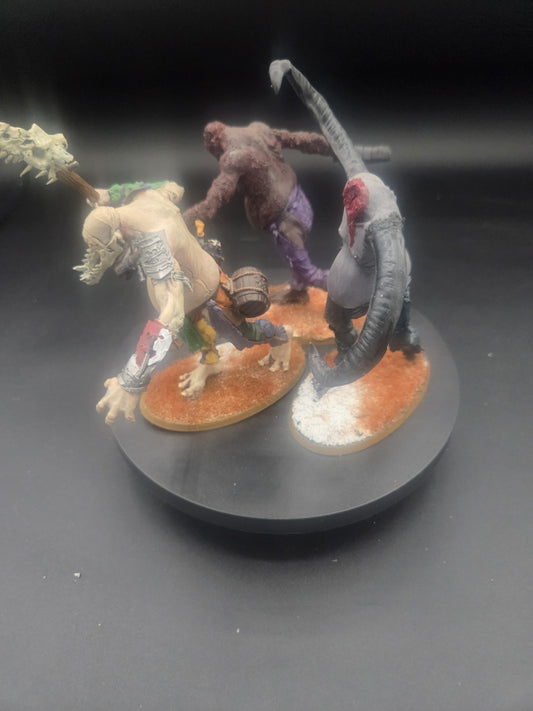Sigmar Sons Of Behemat Mancrusher Gargant Mob Lot - 3 Models Fully Painted Based1