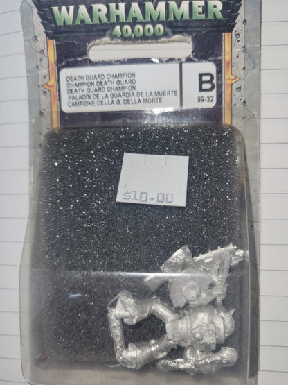 1 PLAGUE MARINE CHAMPION WARHAMMER 40K CHAOS METAL SEALED BLISTER DEATH GUARD0
