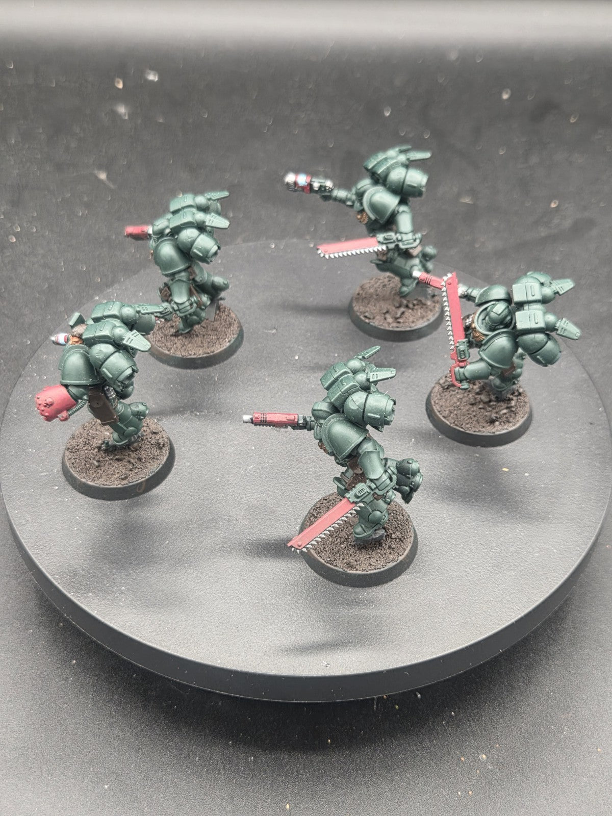 Warhammer 40K Space Marine Dark Angels Jump Pack intercessors x5 Tabletop Ready1