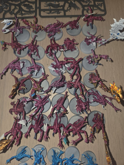 Warhammer 40K Large AoS Tzeentch Army. Some paint 7