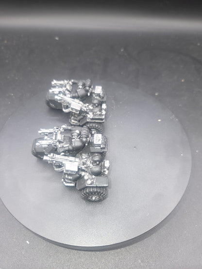 Warhammer 40K Space Marines - Attack Bike x2 oop metal painted1