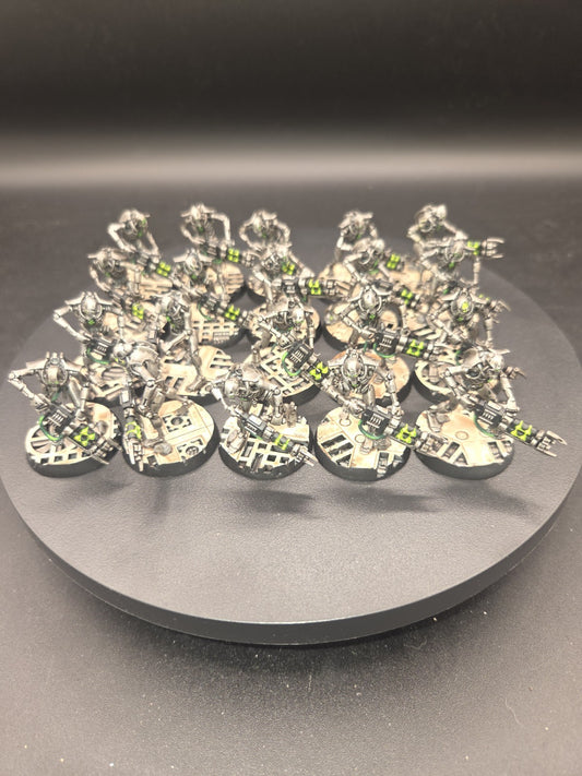 Pro Painted Warhammer 40k Necron Warriors×20  Upgraded bases0