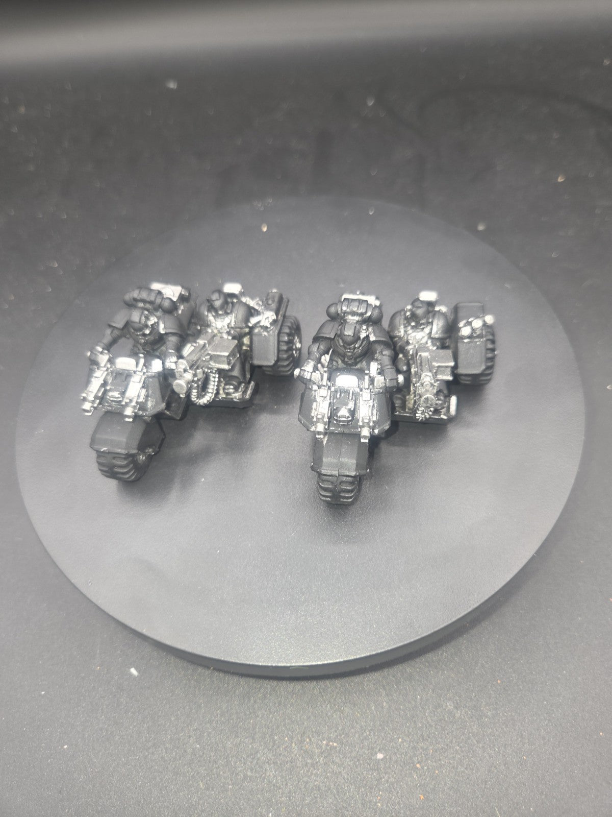 Warhammer 40K Space Marines - Attack Bike x2 oop metal painted0