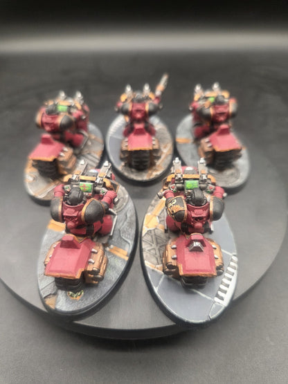 BLOOD ANGELS 5 Scout Bike Tabletop Ready Warhammer 40K 3